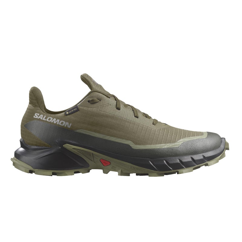 Salomon Menâ€™s Alphacross 5 Gore-Tex, Waterproof Trail Running Shoes - Olive Night/Black/Deep Lichen Green - 10 Medium - Image 3
