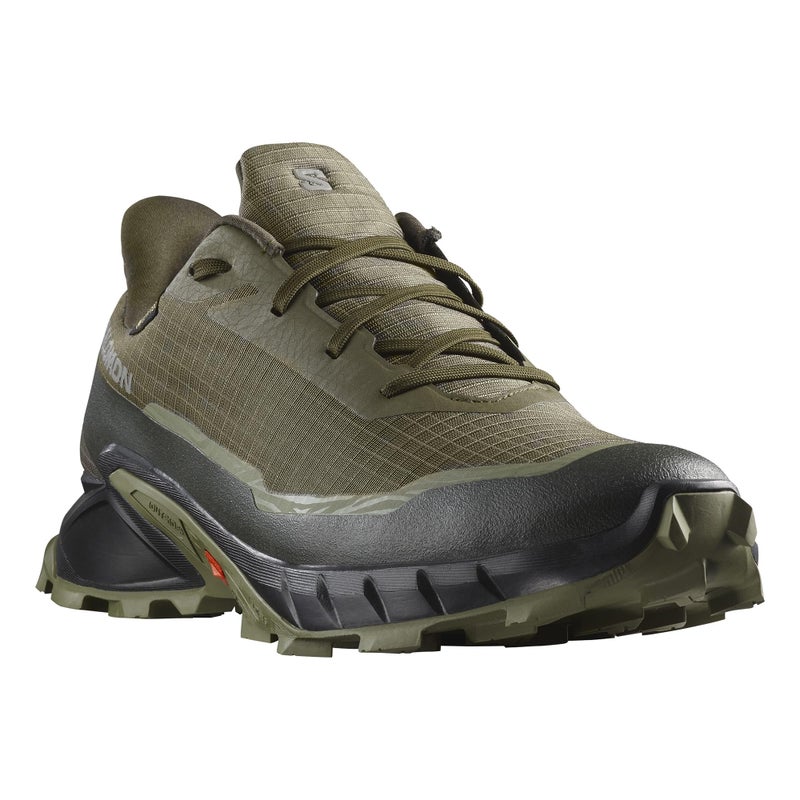 Salomon Menâ€™s Alphacross 5 Gore-Tex, Waterproof Trail Running Shoes - Olive Night/Black/Deep Lichen Green - 10 Medium - Image 4