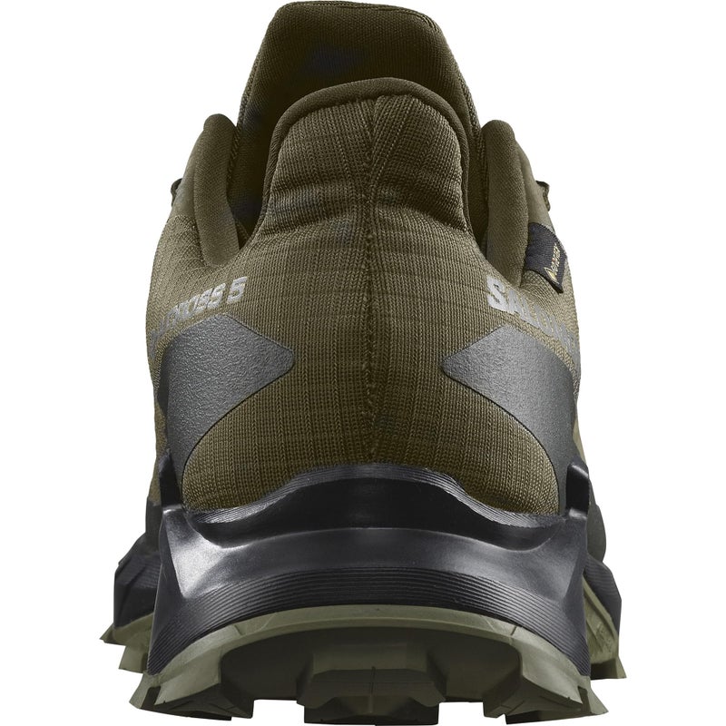 Salomon Menâ€™s Alphacross 5 Gore-Tex, Waterproof Trail Running Shoes - Olive Night/Black/Deep Lichen Green - 10 Medium - Image 5
