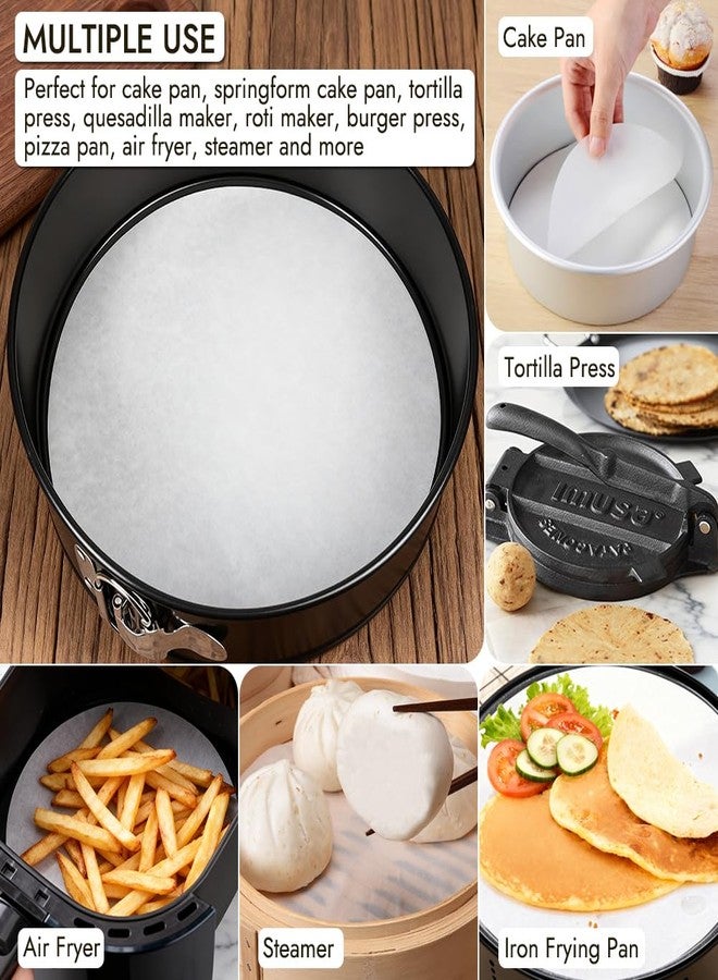 BYKITCHEN 9 Inch Parchment Paper Rounds, Set of 150, Non Stick Round Parchment Paper for Baking, Pre-cut Cake Pan Liners for Round Cake Pan, Springform Pan, Air Fryer and More - Image 4