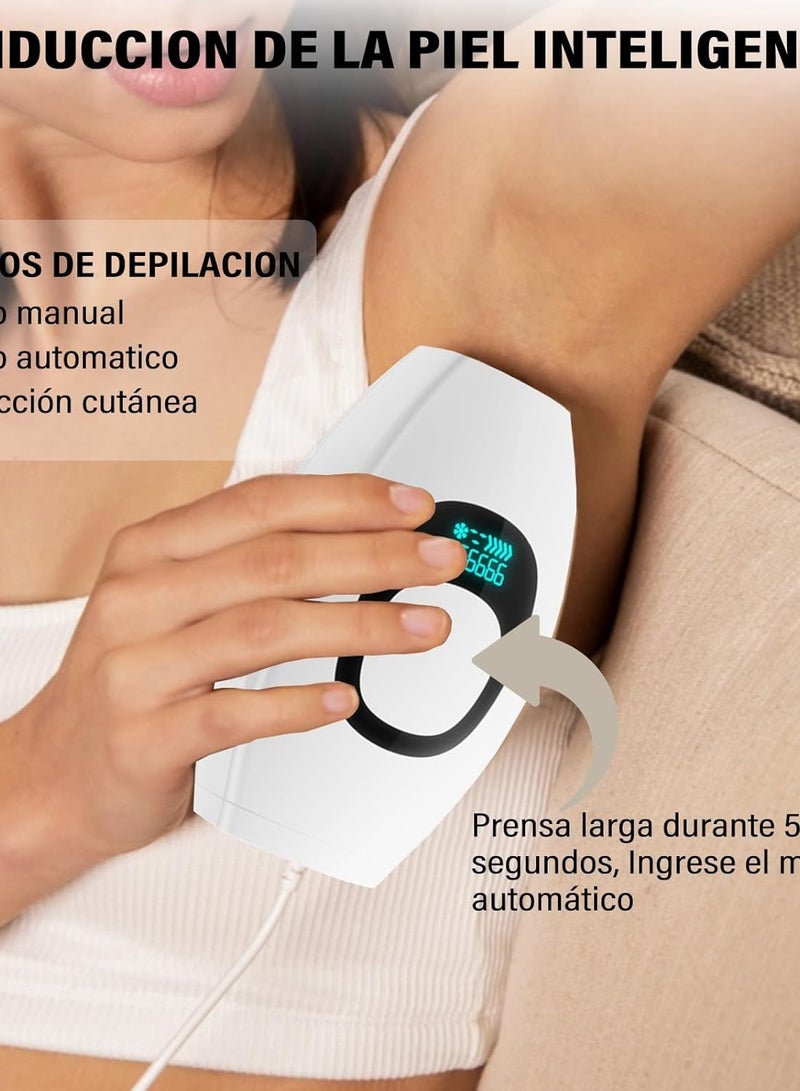 MNGKJHL IPL Hair Removal Device, 999,999 Flashes Professional Painless Hair Removal with Glasses and Shaver, for Face, Bikini Line, Legs, Armpits - Image 4