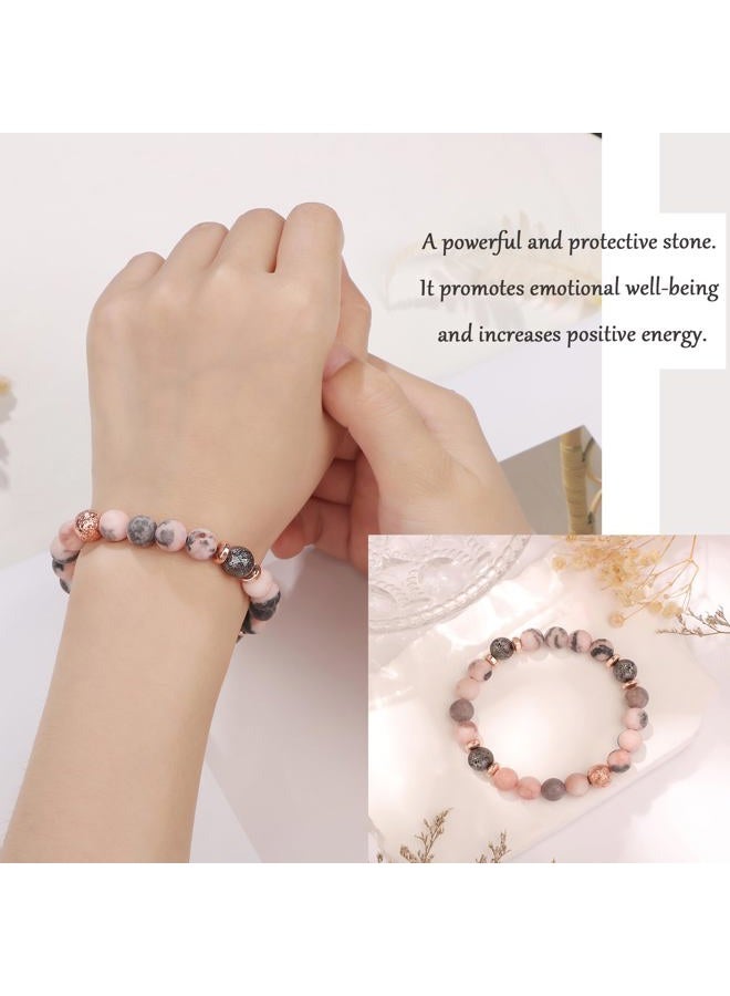 Yiyang 13th 16th 18th 21st 25th 30th 35th 40th 45th 50th 60th 65th 70th 75th 80th Birthday Gifts for Women Girls, Natural Stone Bracelet Birthday Gifts for Women Daughter Mom Sister Grandma, Stone, no - Image 2