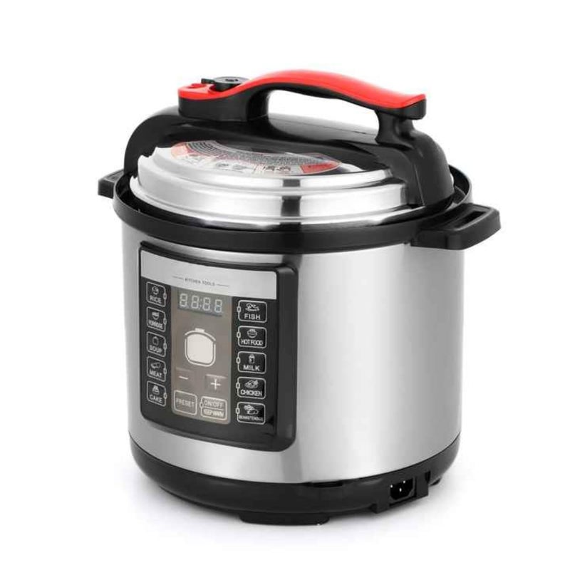 ZAMZIN 6L Digital Electric Pressure Cooker/Stainless Steel Housing, Non-Stick Aluminum Liner, Multi-Function Slow Cooker, Rice Cooker, Yogurt Maker, Cake Maker, Steamer, 1000W, Energy Efficient, One-Touch - Image 1