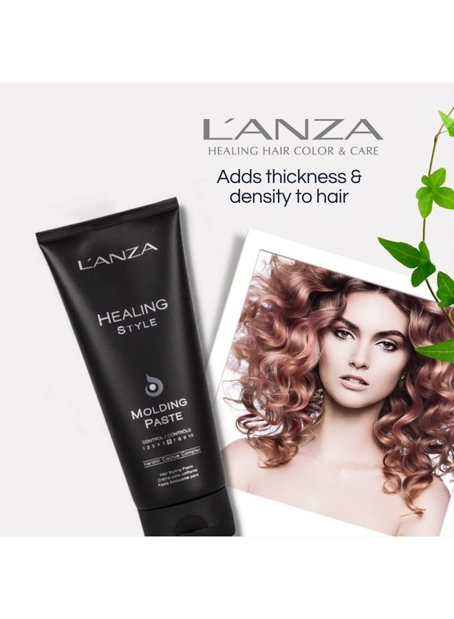 L'anza معجون تصفيف الشعر بتأثير تثبيت متوسط، يغذي وينعش فروة الرأس الجافة والمتقشرة أثناء التصفيف، مع حماية من الكيراتين وأشعة UV لمنع التلف (5.9 أونصة سائلة) - Image 4