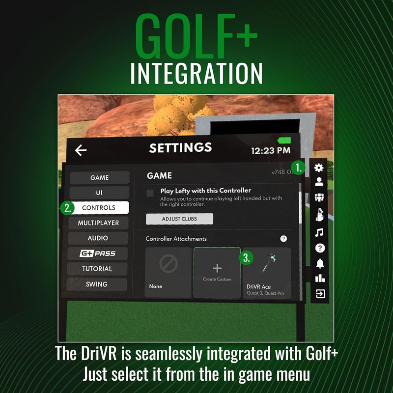 DeadEyeVR - DriVR Golf Club for Quest - Realistic VR Golf Simulator Handle - Weighted VR Golf Club Grip for Enhanced Play (Standard) - Image 5