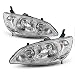 AKKON Fits 2004 2005 Honda Civic Headlights Front Headlamps Pair Direct Replacement - Image 2