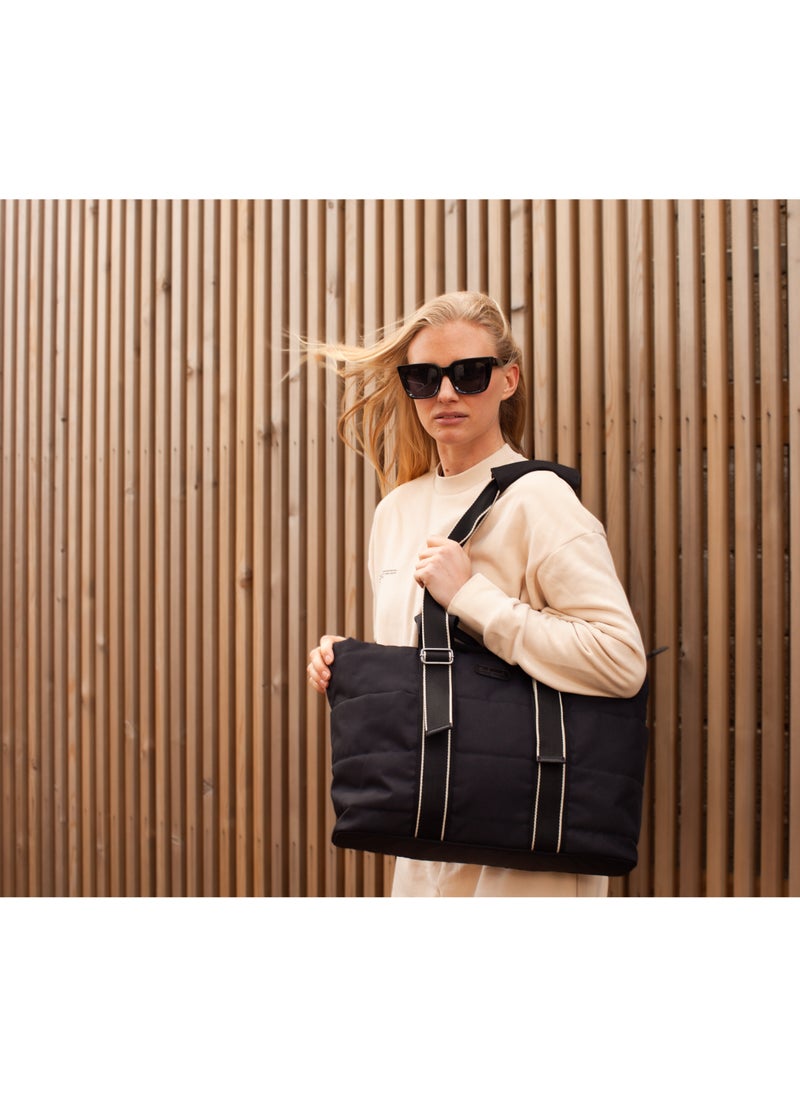 Babymel - Sammi Eco Quilt Convertible Diaper Bag Black - Image 1