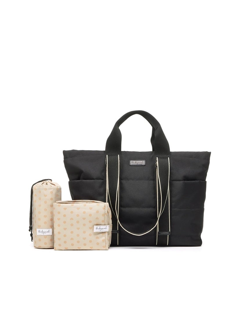 Babymel - Sammi Eco Quilt Convertible Diaper Bag Black - Image 1