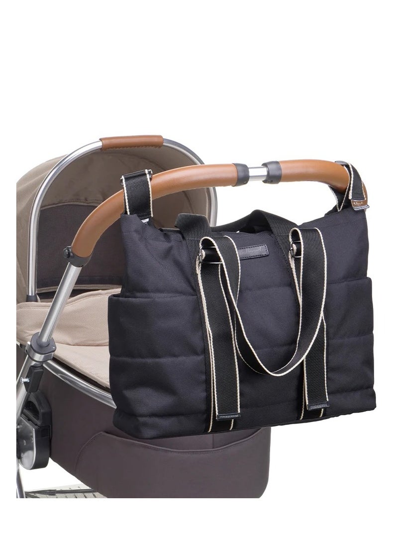 Babymel - Sammi Eco Quilt Convertible Diaper Bag Black - Image 1