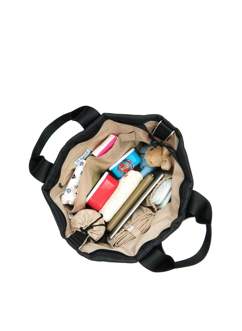 Babymel - Sammi Eco Quilt Convertible Diaper Bag Black - Image 1