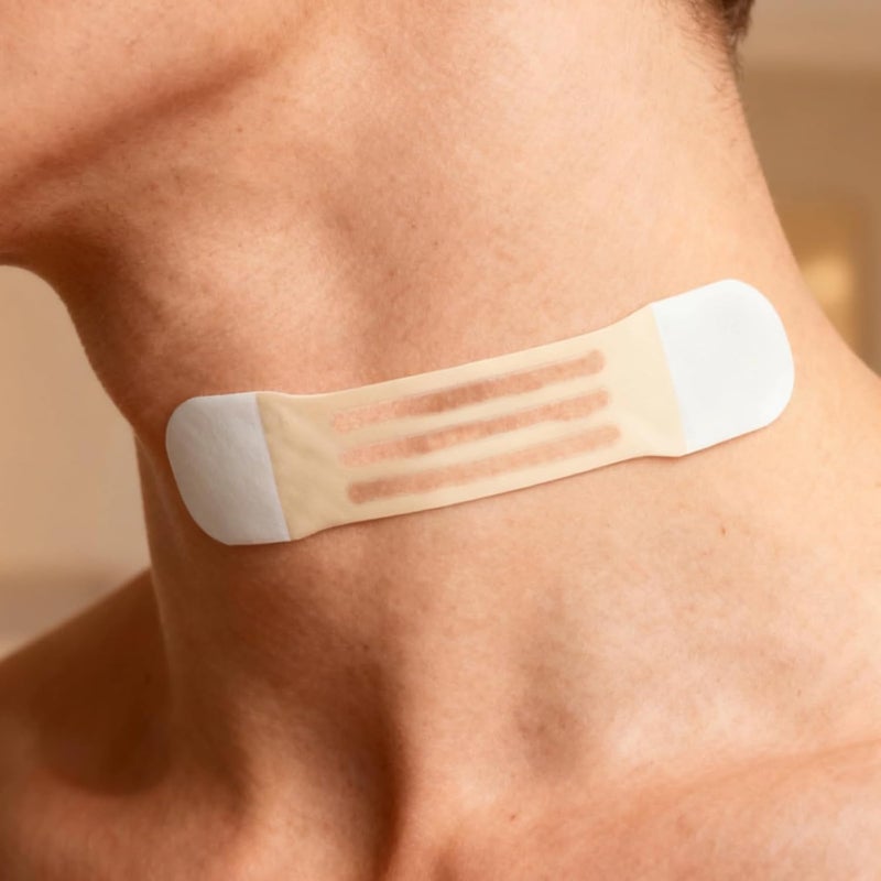 Instant Neck Lift Tape With Patches, 4 Pcs Face Lifting Tape, Invisible, Breathable Rubber, Tightening, 7.1 X 1.6 X 0.4 In / 18 X 4 X 1 Cm - Image 2