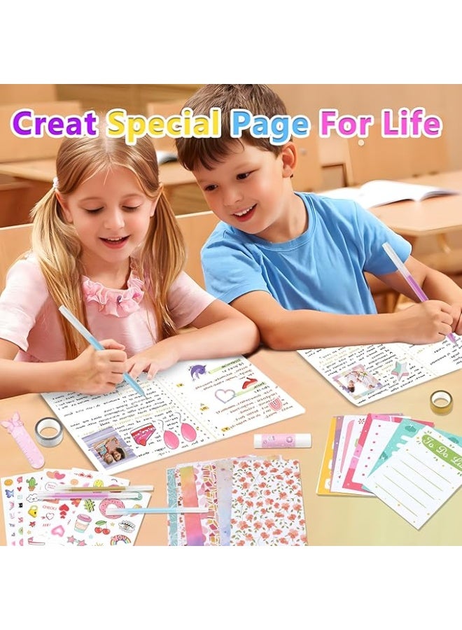 FUYAHA DIY Journal Kit, Scrapbooking Supplies Set for Girls 6-13 Years Old - Diary Art Crafts Kit, Birthday Gifts and Toys - Image 2