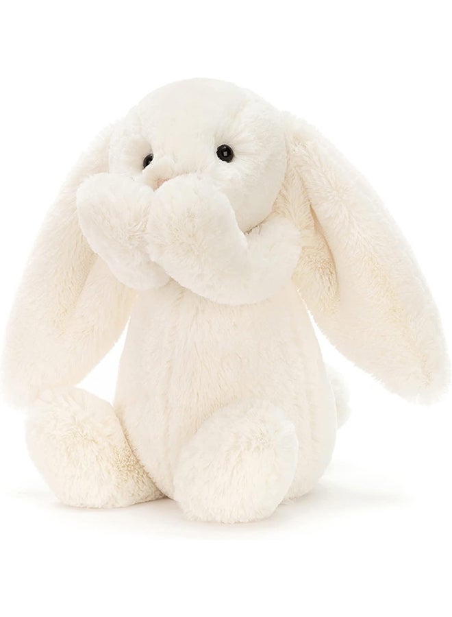 Jellycat Bashful Cream Bunny 18 cm, Super Soft Plush Bunny Toy in Cream, Classic Small Teddy Gift for Babies, Toddlers & Kids - Image 1