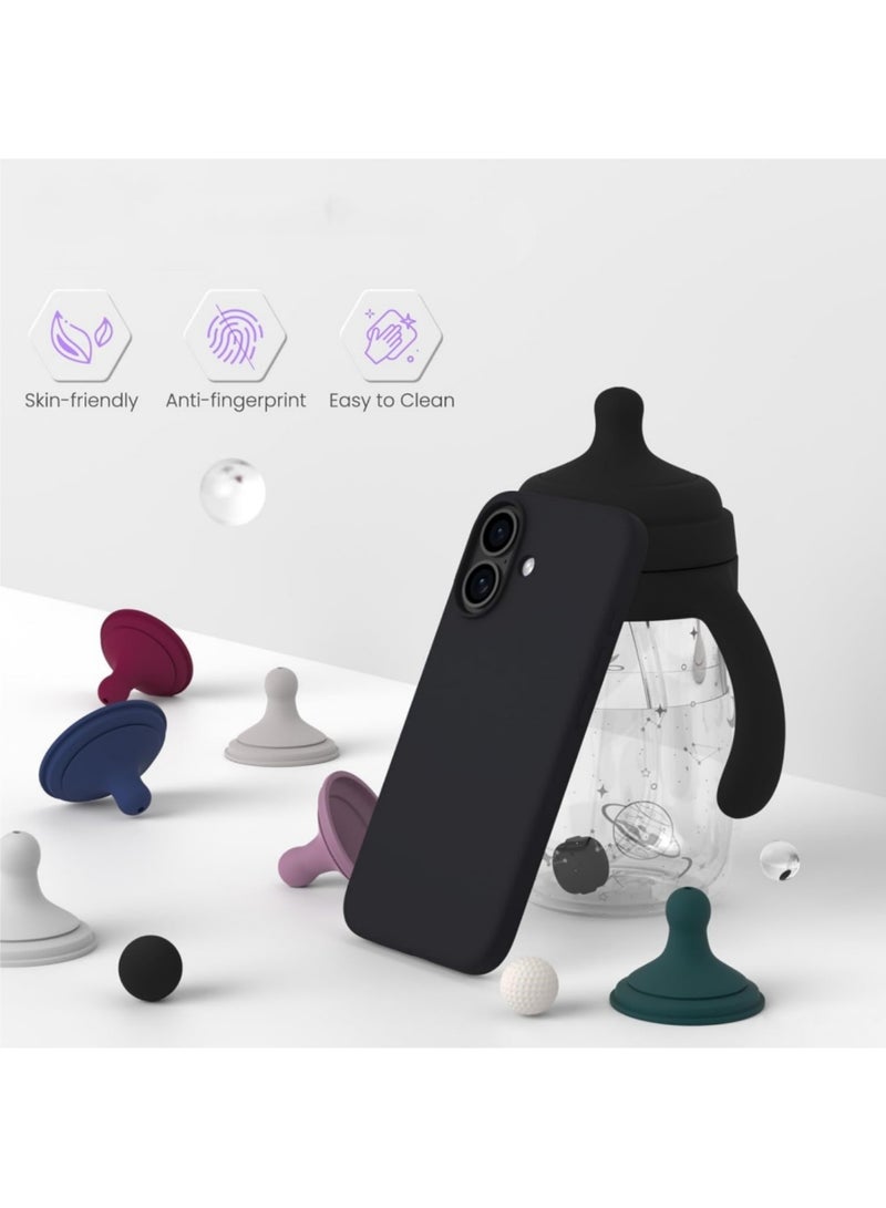 DUSALA Compatible with iPhone 17 Case, Silky and Soft Touch Series Premium Soft Liquid Silicone Rubber Full-Body Protective Bumper Case for iPhone 17 (Black) - Image 3