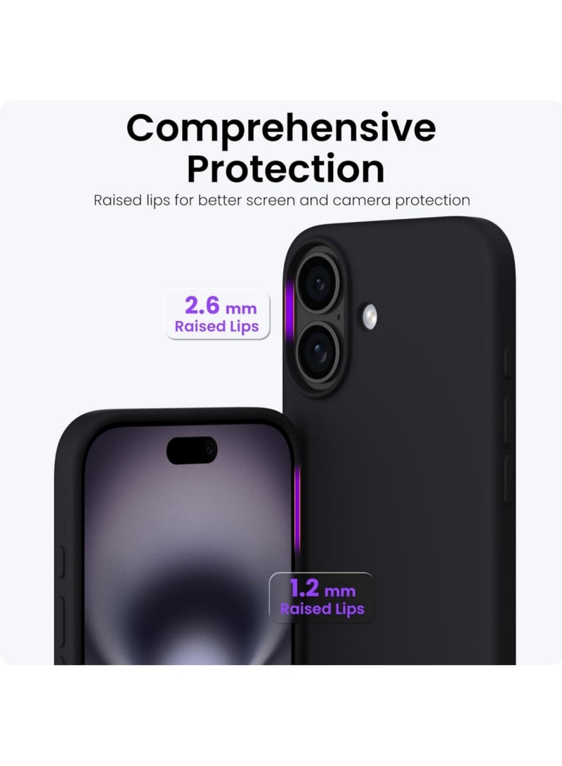 DUSALA Compatible with iPhone 17 Case, Silky and Soft Touch Series Premium Soft Liquid Silicone Rubber Full-Body Protective Bumper Case for iPhone 17 (Black) - Image 4