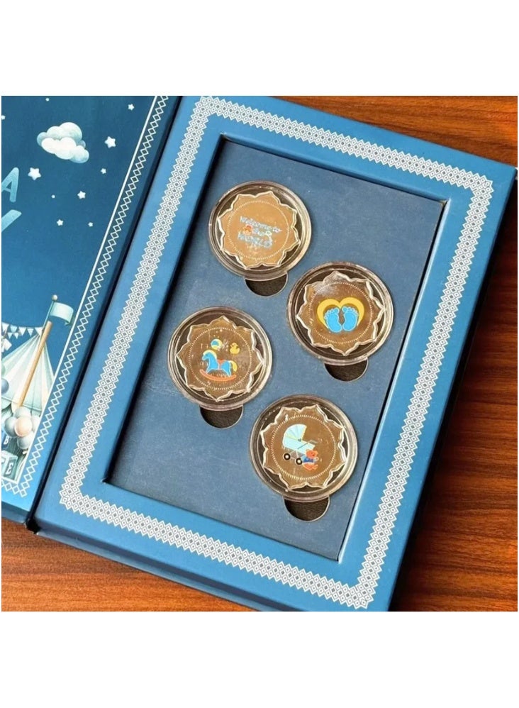 خشبو جويلز عملة فضية عيار 999 وزنها 10 غرامات عليها صورة صبي - Image 3