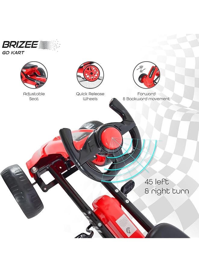 إيروريكس سيارة جو كارت صغيرة حمراء - Image 3