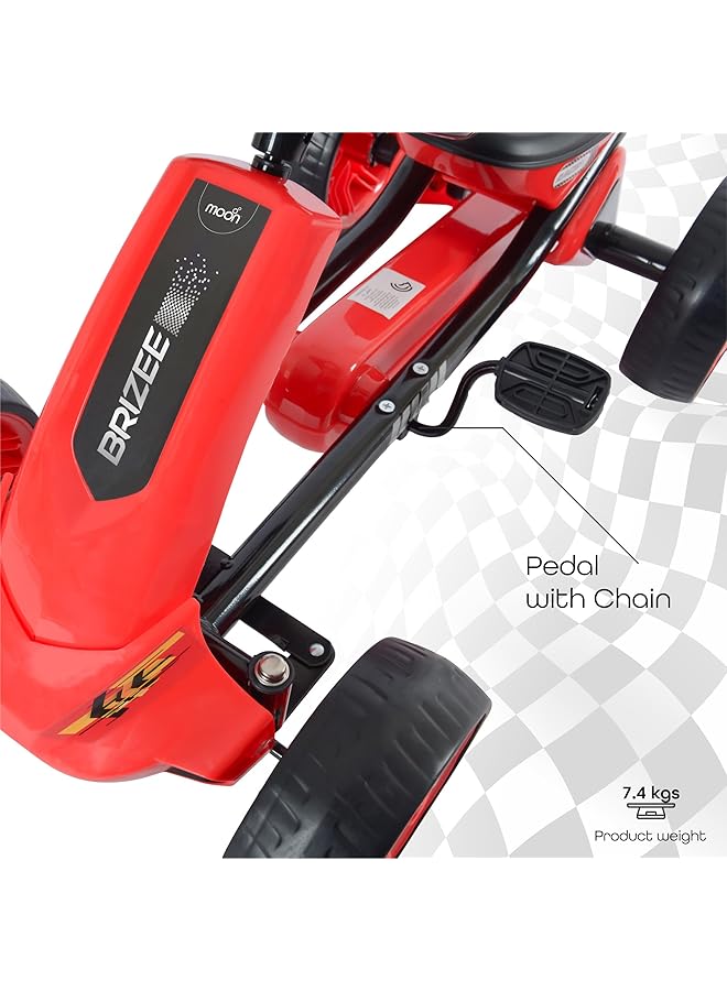 إيروريكس سيارة جو كارت صغيرة حمراء - Image 4