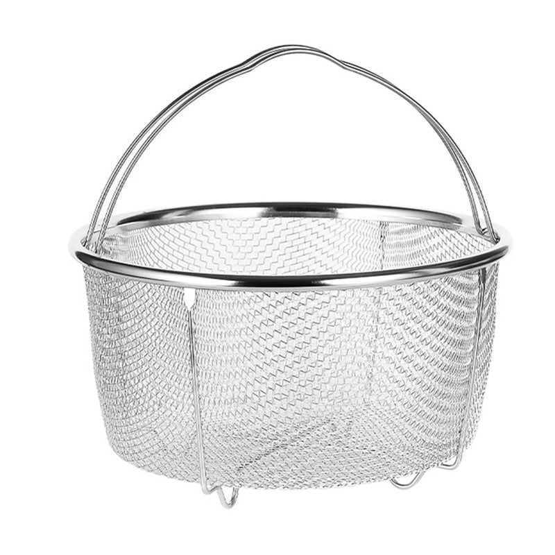Mesh Steaming Basket Stainless Steel Comfortable Handles Heat Resistant Steaming Basket for Cooking Kitchen 18x18cm - Image 4