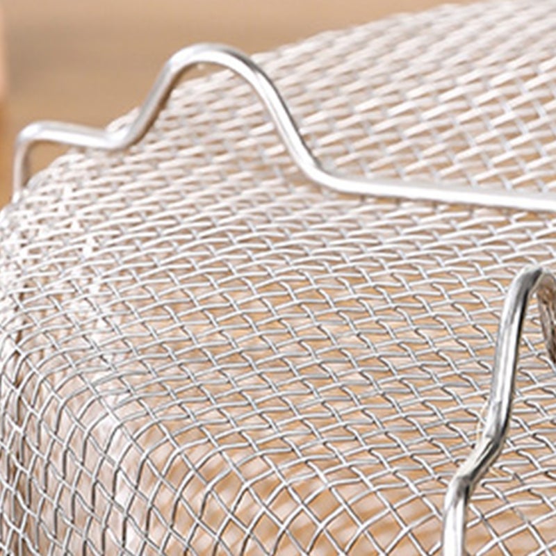 Mesh Steaming Basket Stainless Steel Comfortable Handles Heat Resistant Steaming Basket for Cooking Kitchen 18x18cm - Image 5
