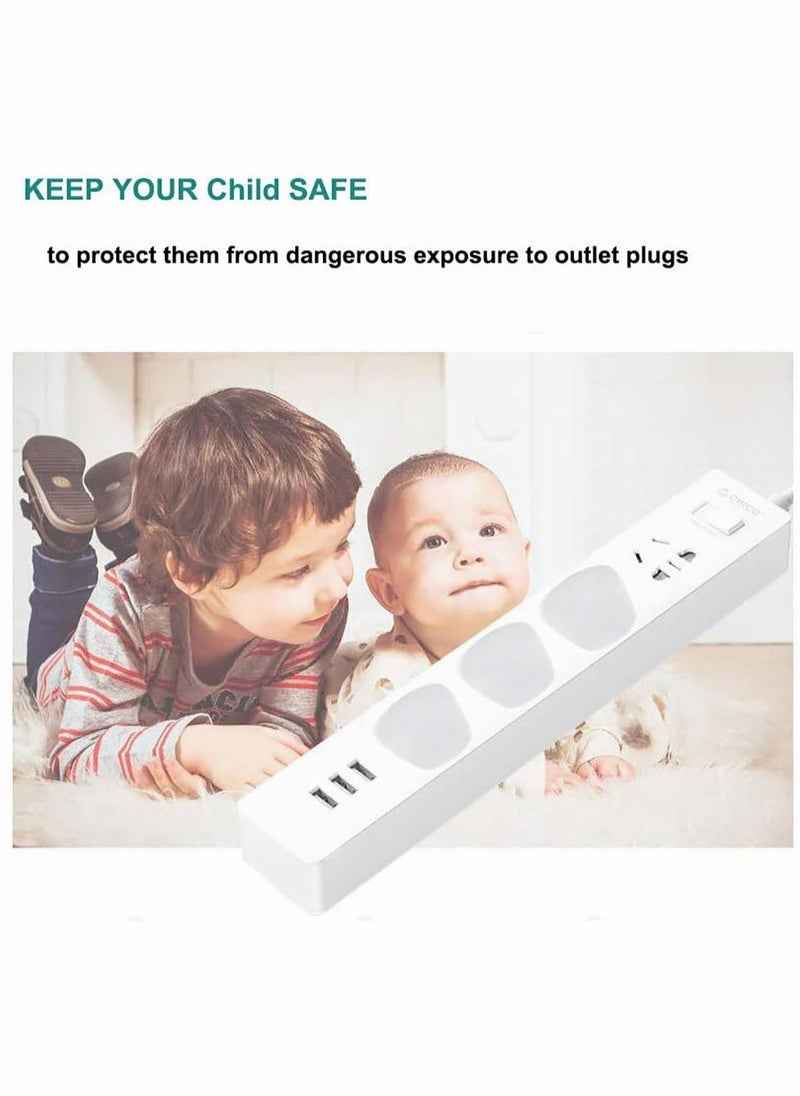 12Pcs Baby Safety Socket Plug Cover Set Baby Proofing Plug Covers Suitable for Kids Babies and Schools