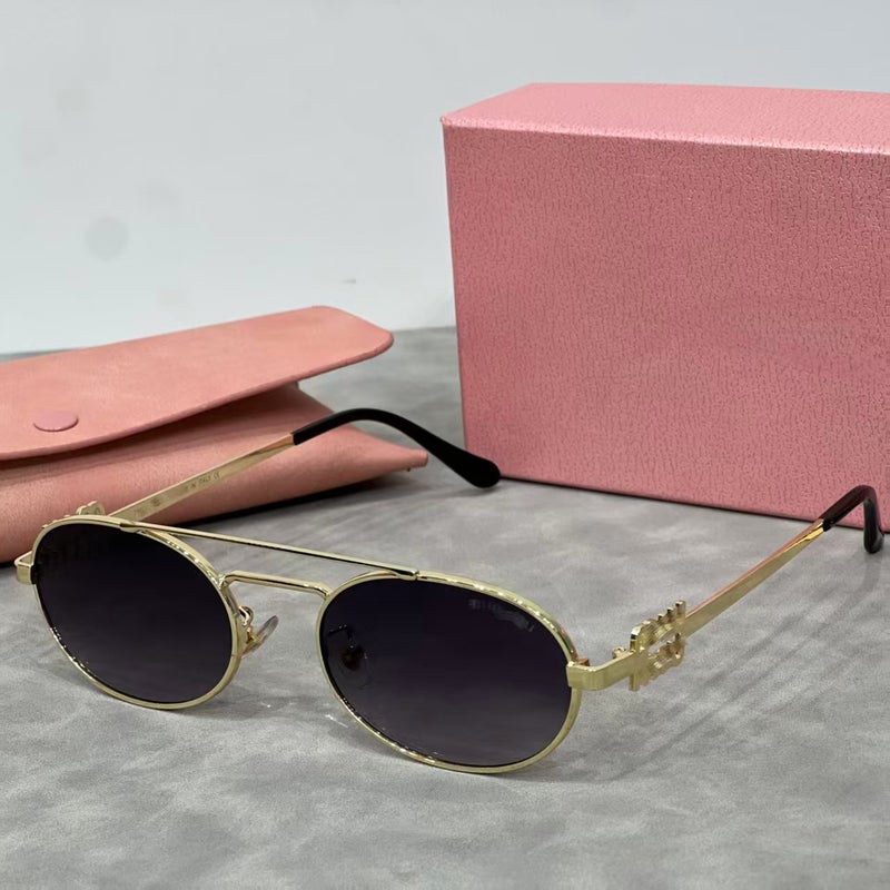 Prada MiuMiu Italian-made oval luxury cycling sunglasses for women..