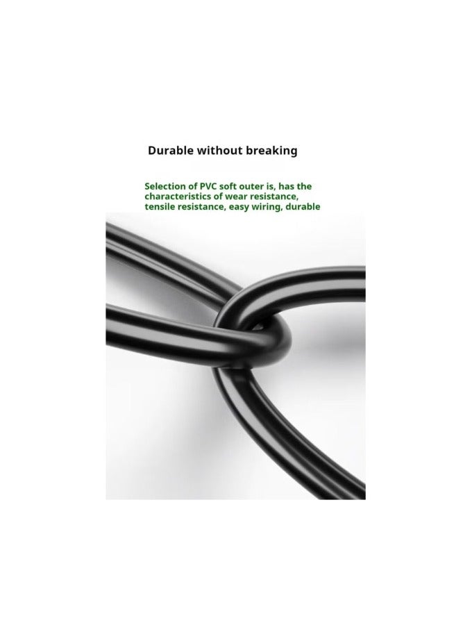 كابل إيثرنت Cat 7 بطول 2 متر، كابل LAN مسطح عالي السرعة 10 جيجابت، مع موصل مطلي بالذهب RJ45، وصلة إنترنت محمية بسرعة 10 جيجابت في الثانية 600 ميجاهرتز، يستخدم للمفاتيح وأجهزة التوجيه والمودم - Image 4