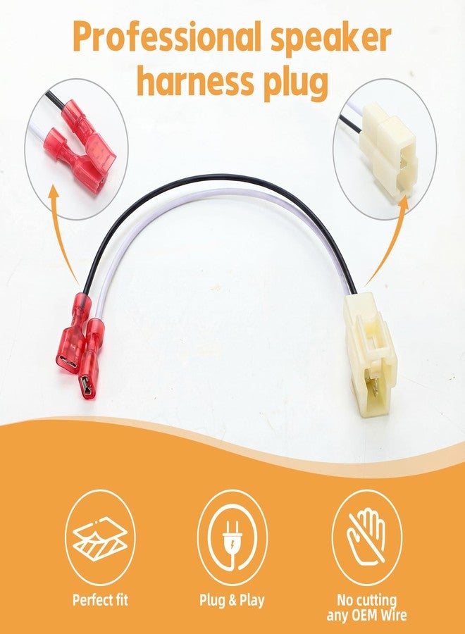 Saysurey طقم تركيب محولات مكبرات الصوت للسيارة من Saysurey، قطعتان، لمكبرات صوت مقاس 6.5 بوصة و6 × 9 بوصة، محول تركيب مكبرات الصوت للباب الأمامي مع ضفيرة أسلاك لنظام الصوت في السيارة، حلقة فاصلة، ملحقات السيارة - Image 4