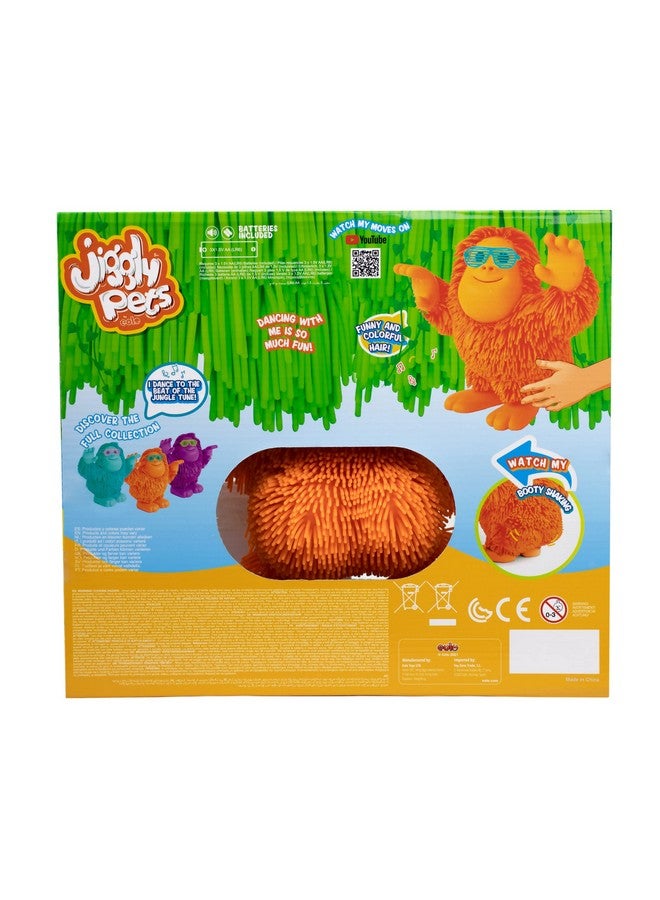 EOLO Eolo Jiggly Pets Kids’ Tan-Tan The Rubbery Dancing Orangutan Toy, Full Body Movement, Booty Shaking, Jungle Music, Sound Effects, Fantastic Stretchy Hair, Bright Orange, Ages 4+ - Image 4