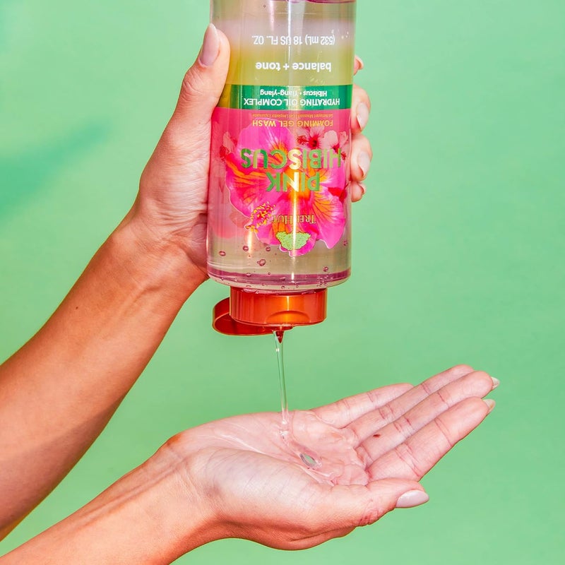 Tree Hut Pink Hibiscus Radiant & Refreshing Foaming Gel Wash, 18 oz - Image 3