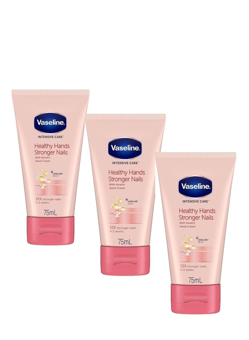 Vaseline Set of 3 Vaseline Hand and Nail Care Cream - 75 ml
