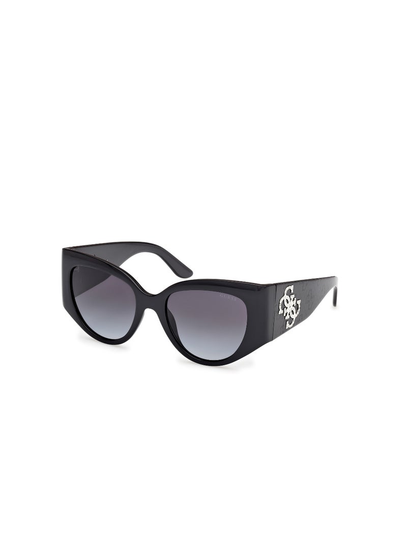 GUESS FULL RIM FEMALE CAT EYE BLACK INJECTED SUNGLASSES - Image 1