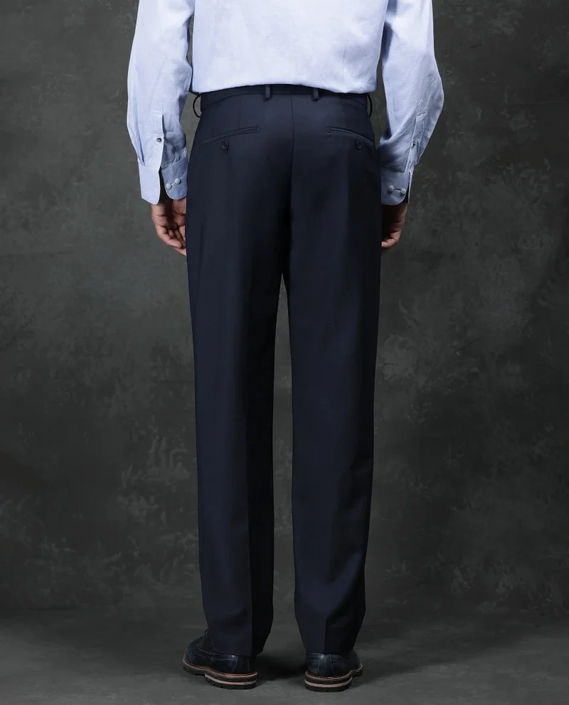 Rare Rabbit Men's Wool Blend Business Trousers