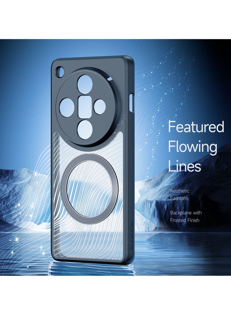 دوكس دوتشيز ايمو جراب لموبايل اوبو فايند اكس 7 الترا متوافق مع ماج سيف، جراب نحيف وشفاف مطفي مصنع من البولي يوريثين الحراري بولي كربونات البولي بروبلين سيليكون - اسود - Image 2