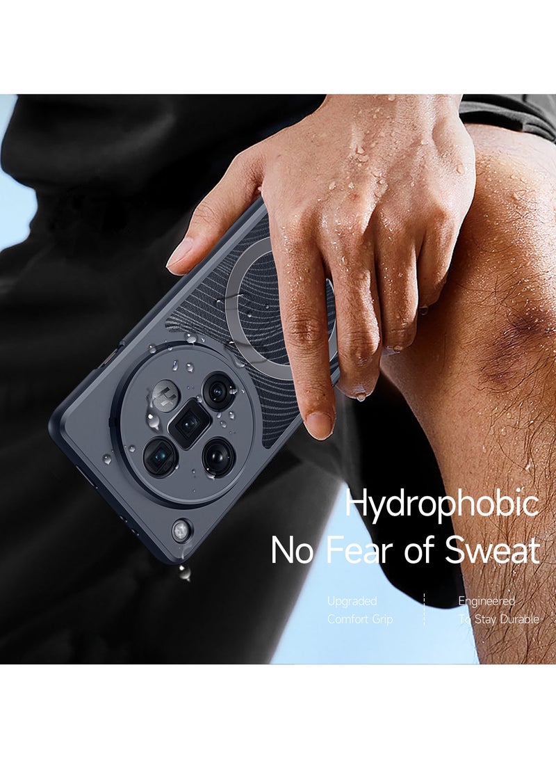 دوكس دوتشيز ايمو جراب لموبايل اوبو فايند اكس 7 الترا متوافق مع ماج سيف، جراب نحيف وشفاف مطفي مصنع من البولي يوريثين الحراري بولي كربونات البولي بروبلين سيليكون - اسود - Image 5