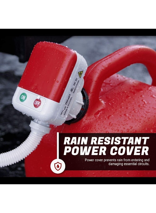 TERA PUMP Trfa01 4 Aa Battery Powered Fuel Transfer Pump W/Flexible Intake Hose And No-Spill Auto-Stop Nozzle Attachable To Gas Cans And More  - Image 3