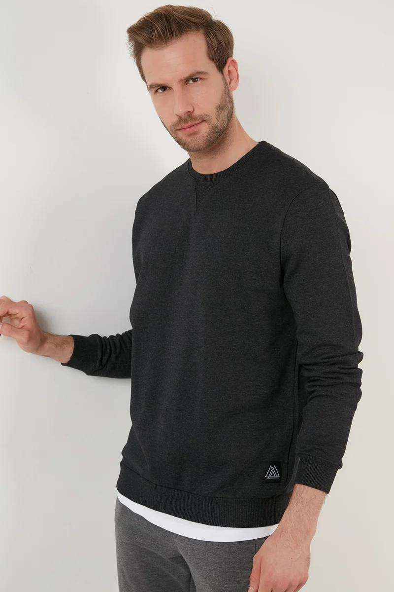 بوراتي Rose Gold Slim Fit Crew Neck Winter Sweat Men's SWEAT 5975001