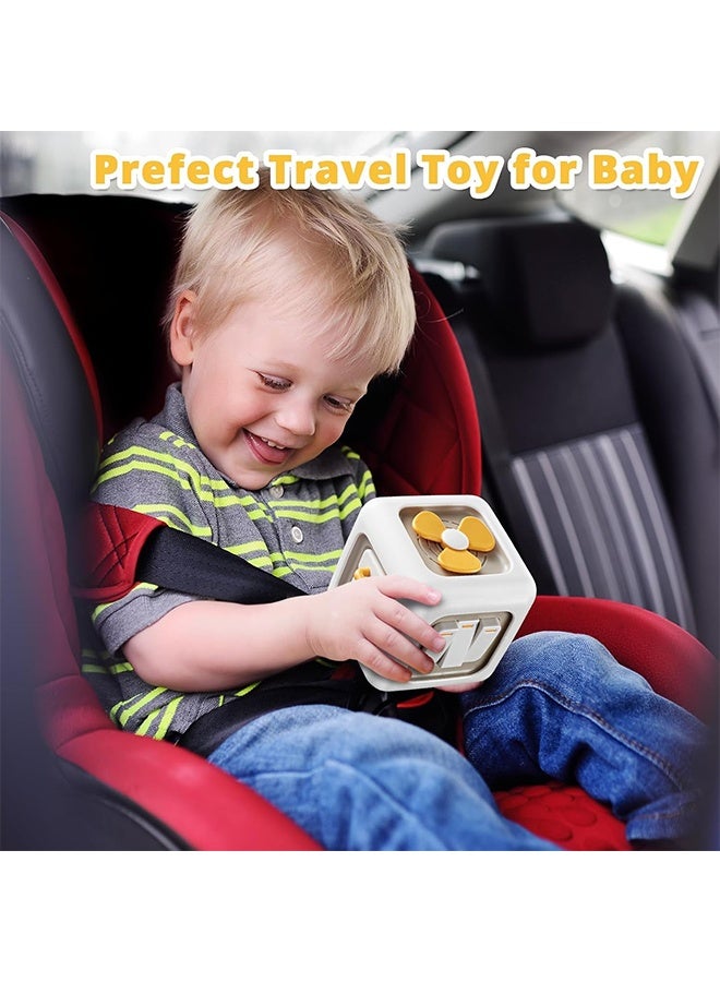 Sensory Toys for Toddler 1-3 Montessori Cube for 1 Year Old Boy Travel Toy for 12-18 Months Baby Busy Activity Cube for Fine Motor Skill Learning Birthday Gift for 1 Year Old(1 PCS) - Image 4