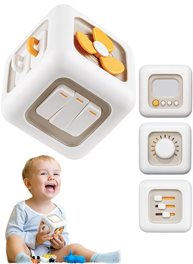 Sensory Toys for Toddler 1-3 Montessori Cube for 1 Year Old Boy Travel Toy for 12-18 Months Baby Busy Activity Cube for Fine Motor Skill Learning Birthday Gift for 1 Year Old(1 PCS) - Image 1