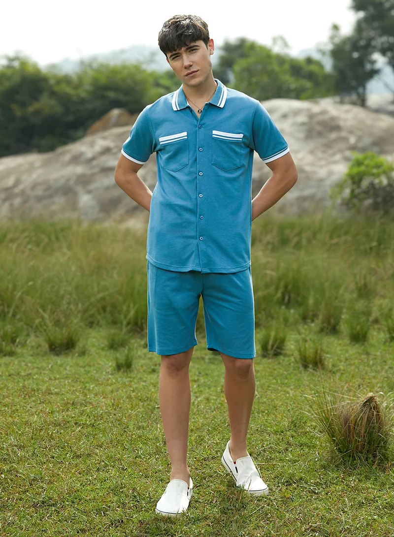 كامبوس سوترا طقم رجالي أزرق سماوي كلاسيكي