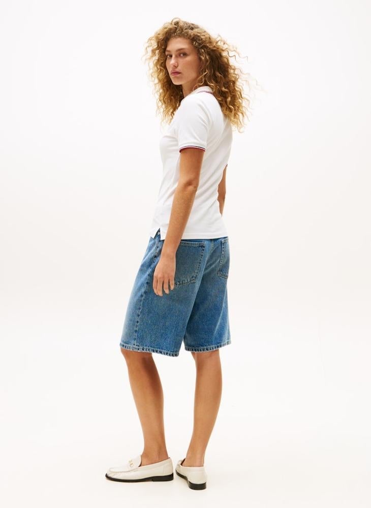 تومي هيلفيغر بولو 1985 سليم مفتوح بأكمام قصيرة - Image 2