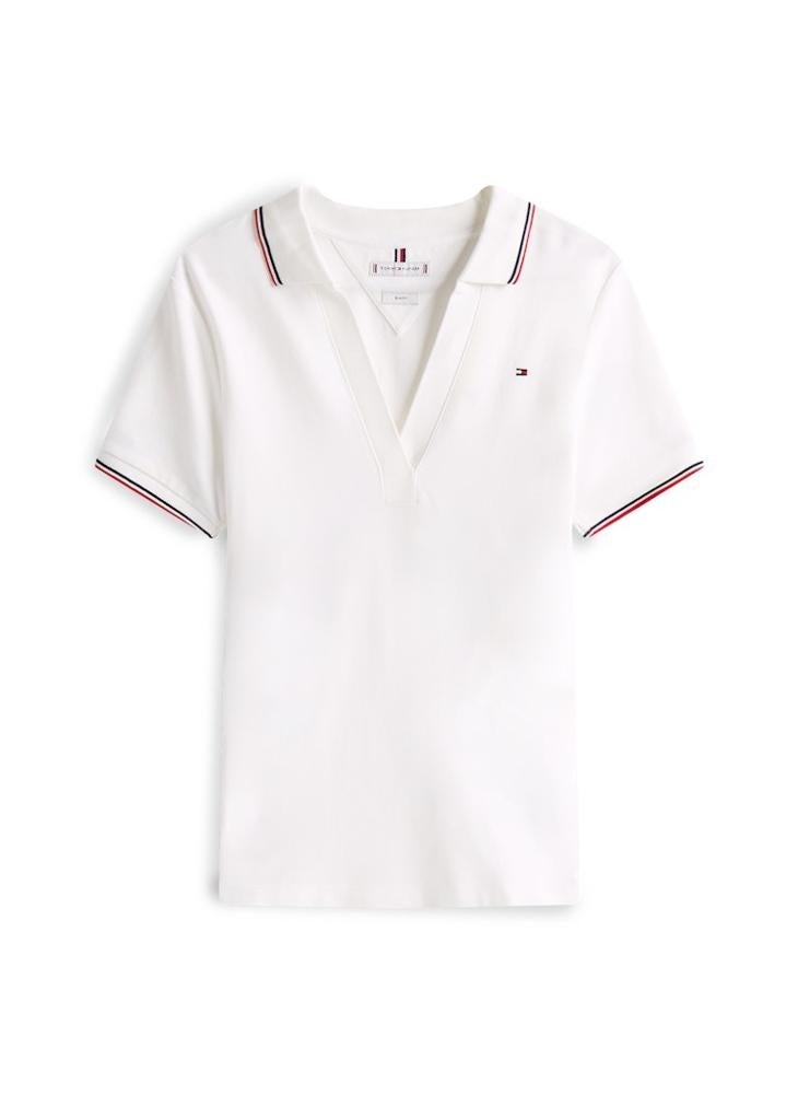 تومي هيلفيغر بولو 1985 سليم مفتوح بأكمام قصيرة - Image 4