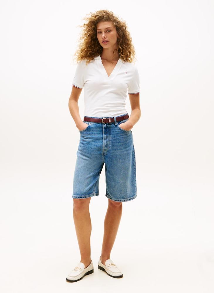 تومي هيلفيغر بولو 1985 سليم مفتوح بأكمام قصيرة - Image 3