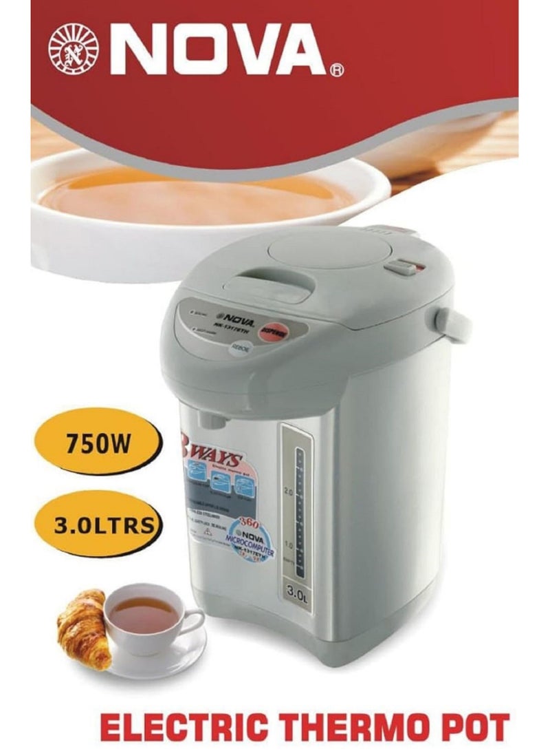 NOVA Hot Water Dispenser Thermo Pot With Re-Boil, Keep Warm Function. 750 Watts" 3.0Litres  - Image 3
