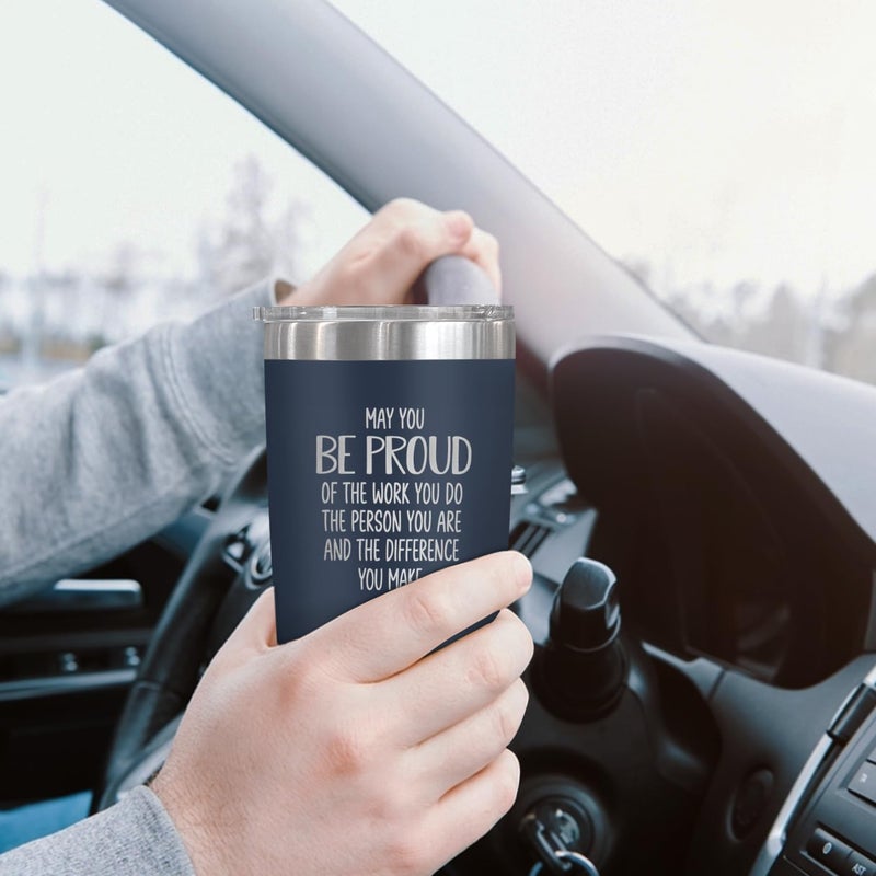 OASSIE Thank You Gifts for Men Women - Proud of You 20oz Stainless Steel Insulated Coffee Tumbler - Employee Appreciation Gifts for Coworkers Birthday Retirement Gift for Boss Teacher Valentine Gift - Image 4
