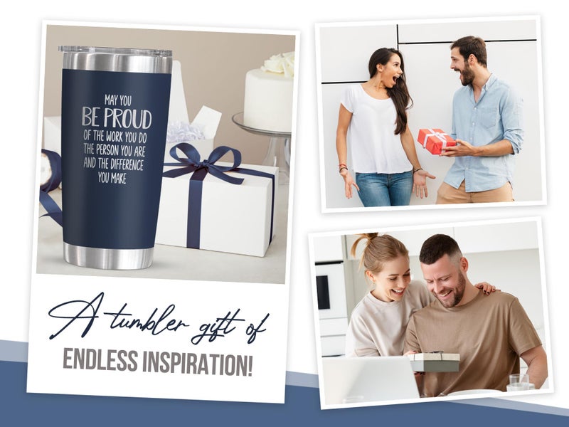 OASSIE Thank You Gifts for Men Women - Proud of You 20oz Stainless Steel Insulated Coffee Tumbler - Employee Appreciation Gifts for Coworkers Birthday Retirement Gift for Boss Teacher Valentine Gift - Image 5