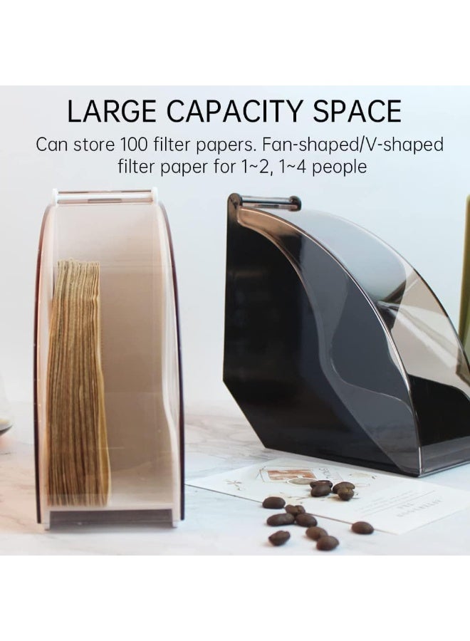 FengSVMA Coffee Filter Paper Storage Box, Dustproof & Moisture-Proof Coffee Filter Holder with Cover, Kitchen Organizer - Image 5
