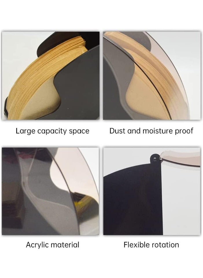 FengSVMA Coffee Filter Paper Storage Box, Dustproof & Moisture-Proof Coffee Filter Holder with Cover, Kitchen Organizer - Image 3