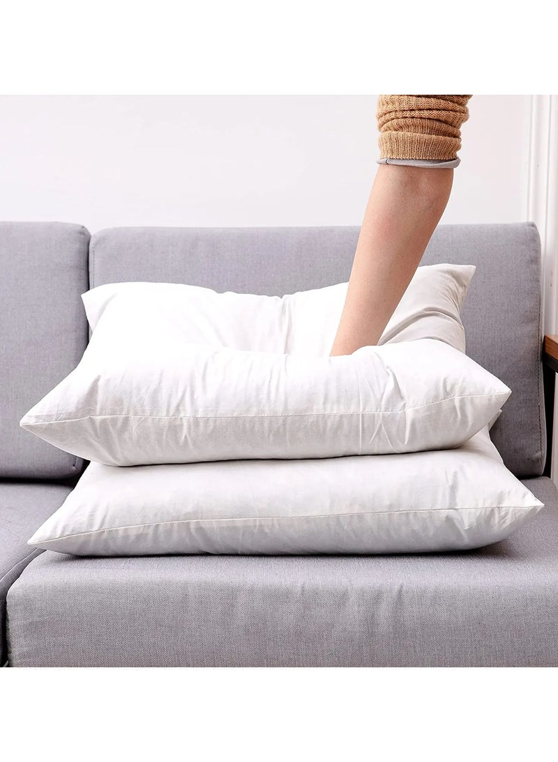 F.A.M.S Sofa Cushion Pillow White Pack of 2 Soft Brushed Microfiber Throw Pillow Insert Comfortable Plush Comfort and Perfect Support- Pillows for Sofa, Bed and Couch - Image 3