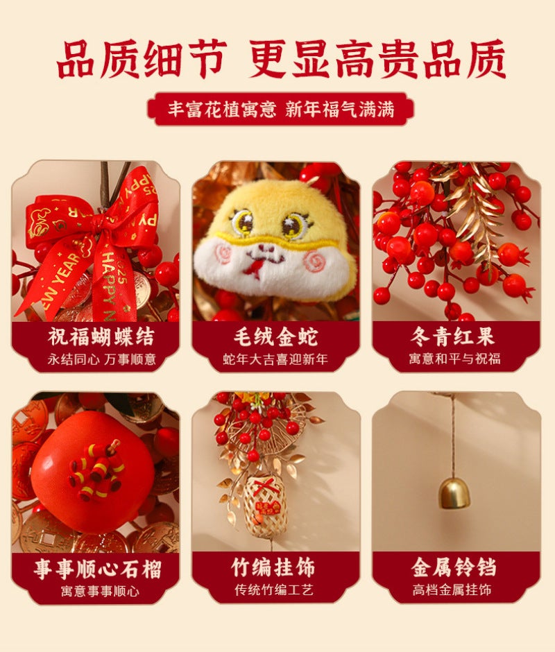 Chinese New Year Fortune Fruit Pendant: PVC+Paper Material, Traditional Chinese Design - Realistic Colorfast Hanging Ornament for Home, Festival Decor & Gifting - Image 3